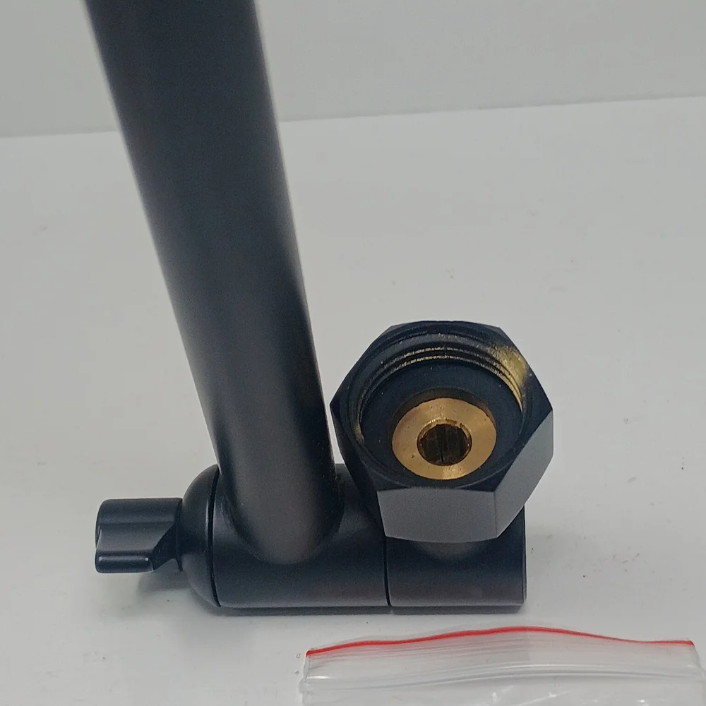 Black Metal Towel Bar Rod - Single Arm
